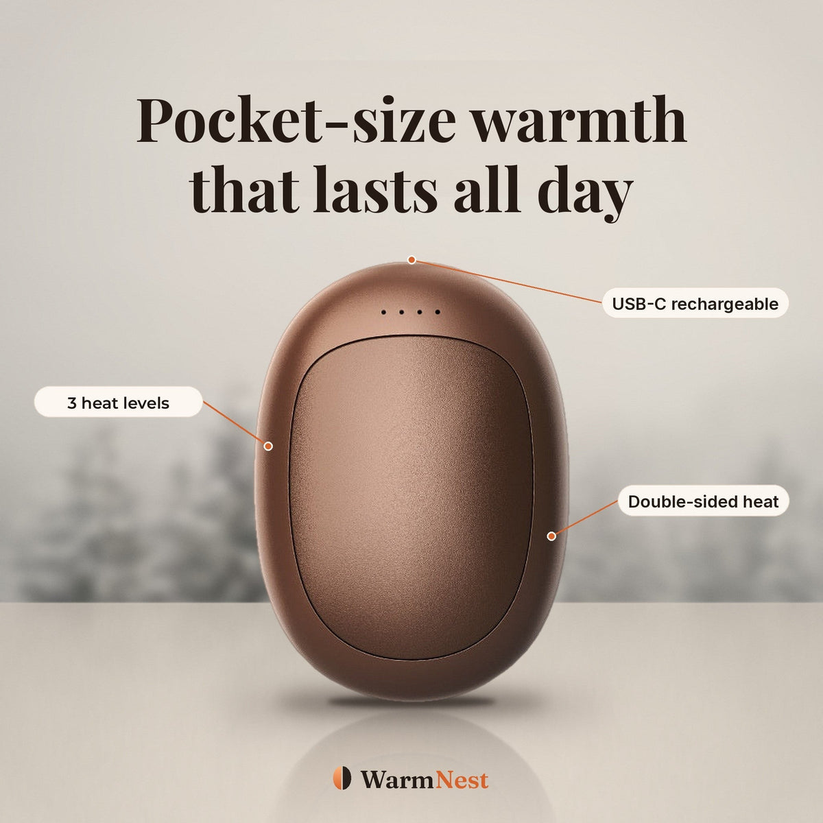 Rechargeable hand warmer battery life