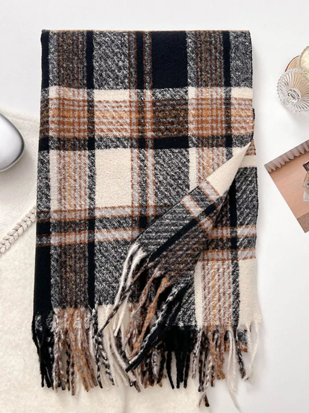 Warm Plaid Winter Scarf, photo 9 of 15