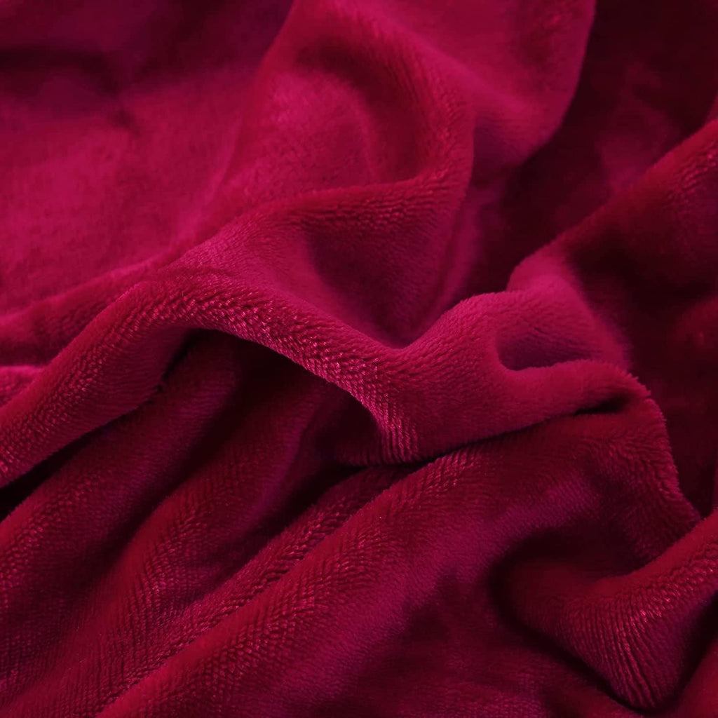 Tache Holiday Red Microfleece with Sherpa Back Throw Blanket, photo 2 of 8