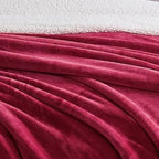 Tache Holiday Red Microfleece with Sherpa Back Throw Blanket, photo 3 of 8
