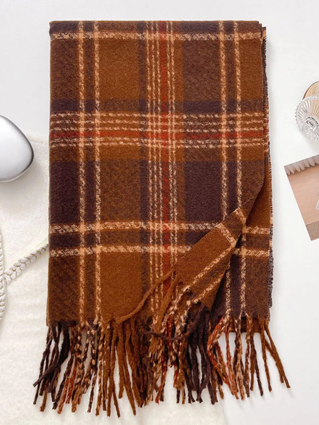 Warm Plaid Winter Scarf, photo 6 of 15