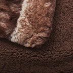 Tache golden brown faux fur sherpa throw blanket, photo 6 of 10