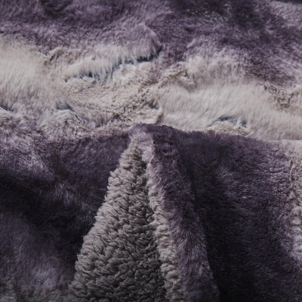 Tache Luxury Black Striped Faux Fur Throw Blanket, photo 4 of 7