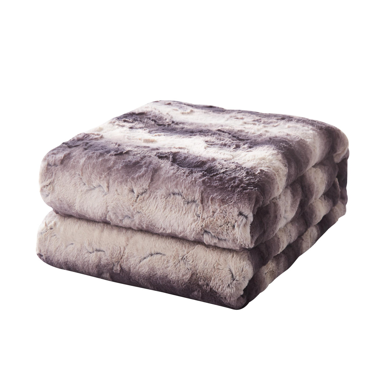 Tache Luxury Black Striped Faux Fur Throw Blanket, photo 2 of 7