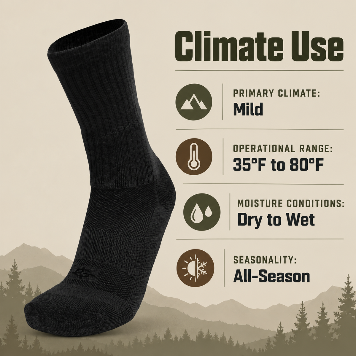 Wool BEAST Crew wool socks, photo 2 of 9