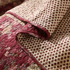 Tache Fairy Tale Tea Party Beige Burgundy Paisley Floral Cotton Patchwork Quilt Set, photo 7 of 9