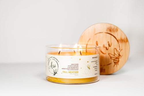 Fall Weather Beeswax Candle 8 oz, photo 2 of 6