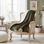 Tache Super Soft Evergreen Micro Fleece Green Sherpa Throw Blanket, photo 2 of 8