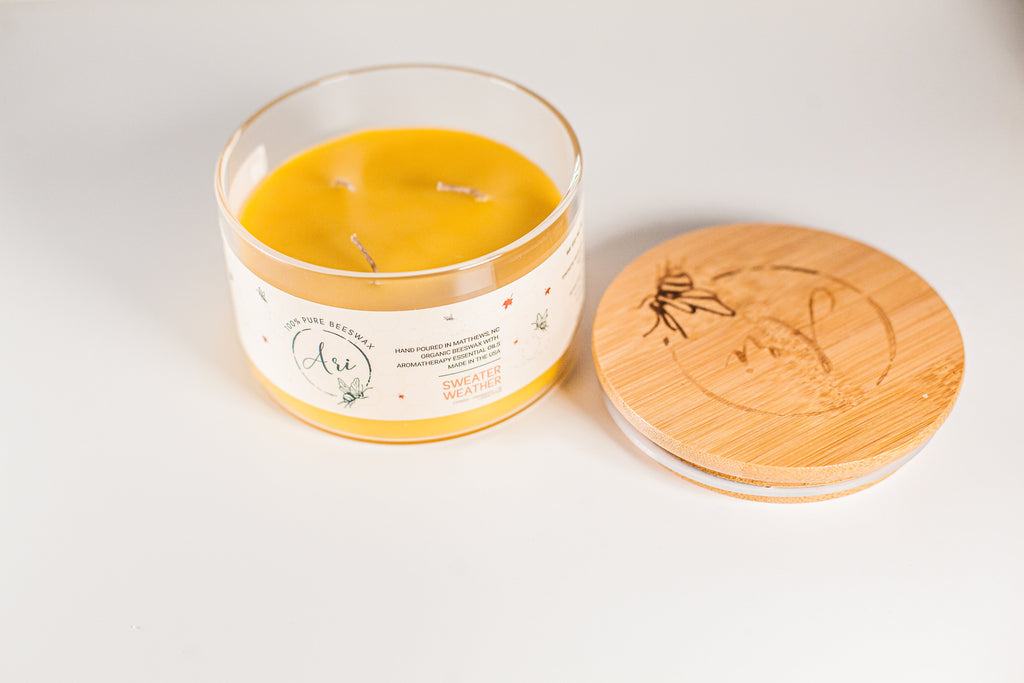 Fall Weather Beeswax Candle 8 oz, photo 6 of 6