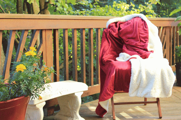 Tache Holiday Red Microfleece with Sherpa Back Throw Blanket, photo 7 of 8