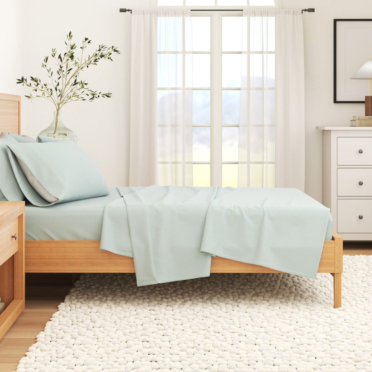 Cotton Solid Flannel Sheet - Nordic, photo 24 of 60