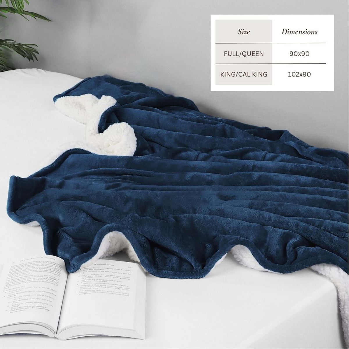 Velvet Plush Sherpa Bed Blanket - Sherpa Fleece, photo 28 of 69