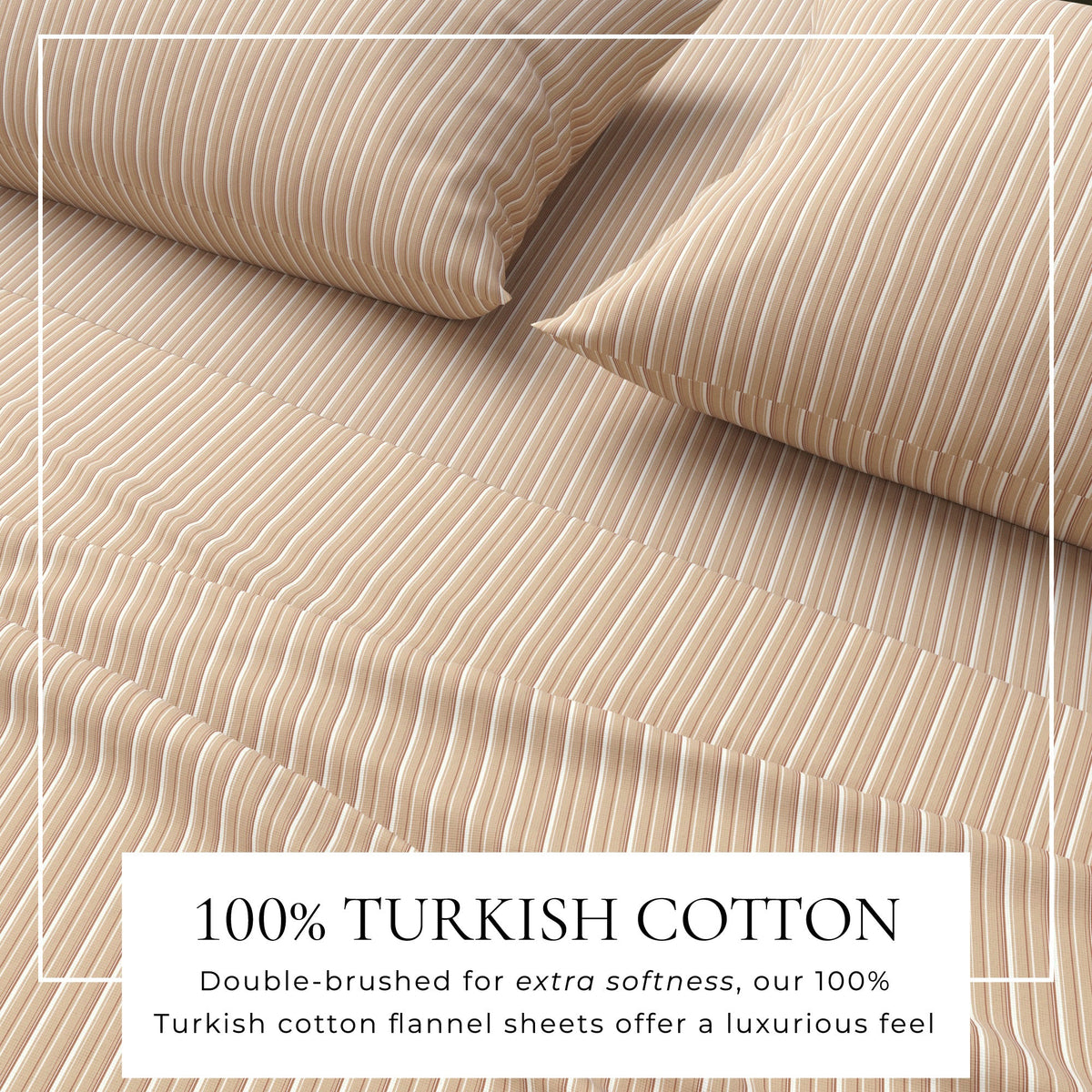 Turkish Cotton Flannel Sheet Set - Plaid & Stripe Collection, photo 26 of 30