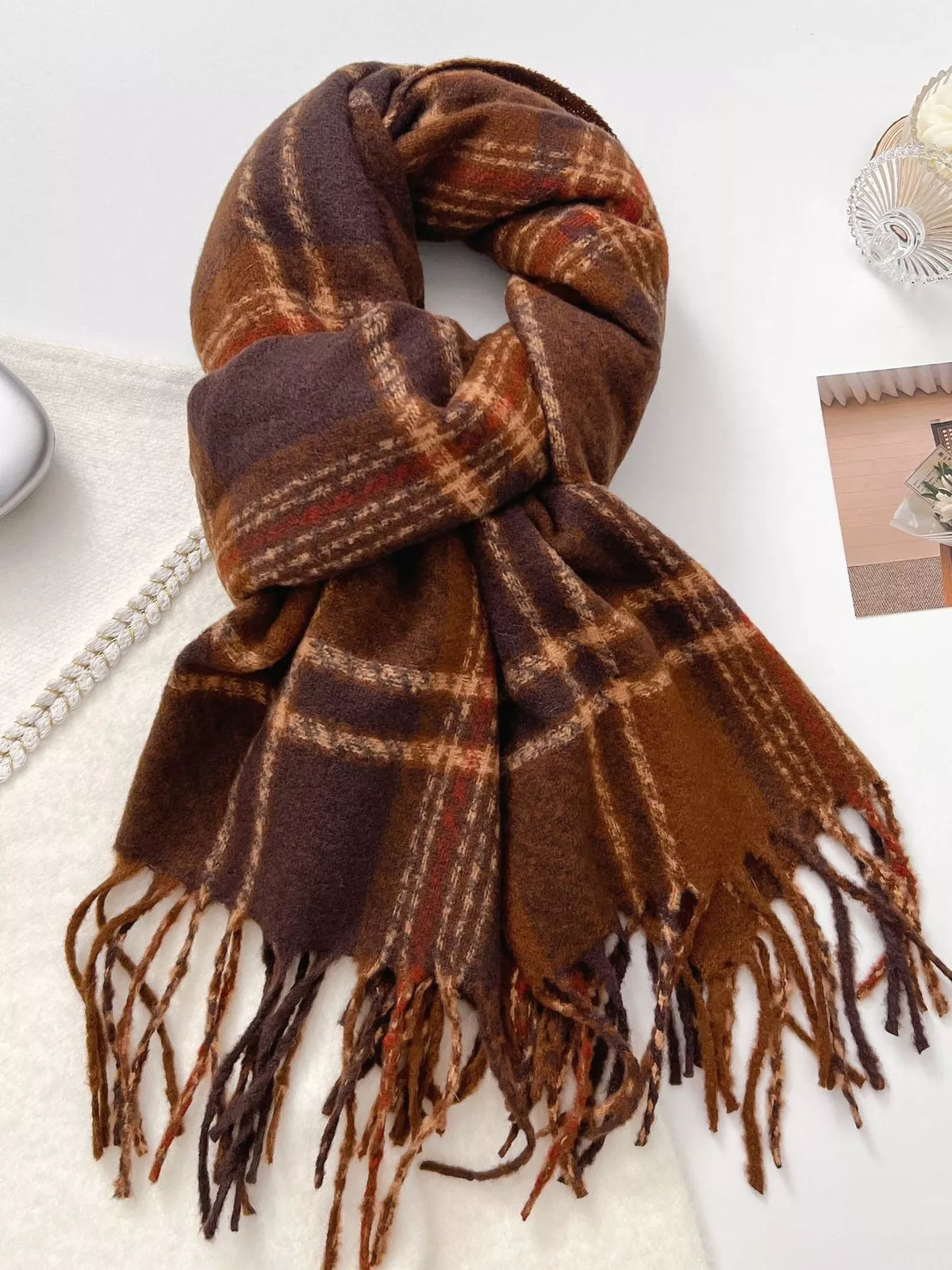 Warm Plaid Winter Scarf, photo 5 of 15