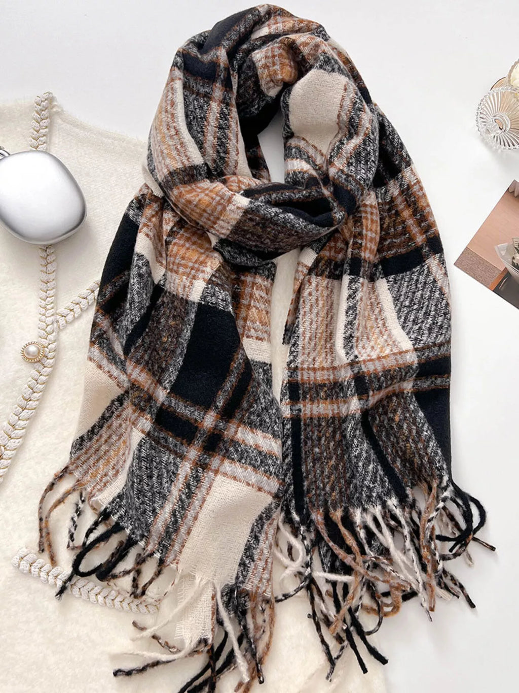 Warm Plaid Winter Scarf, photo 8 of 15