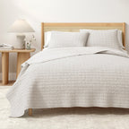100% Cotton Honeycomb Waffle Garment Washed Quilt Set, photo 25 of 42
