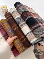 Warm Plaid Winter Scarf