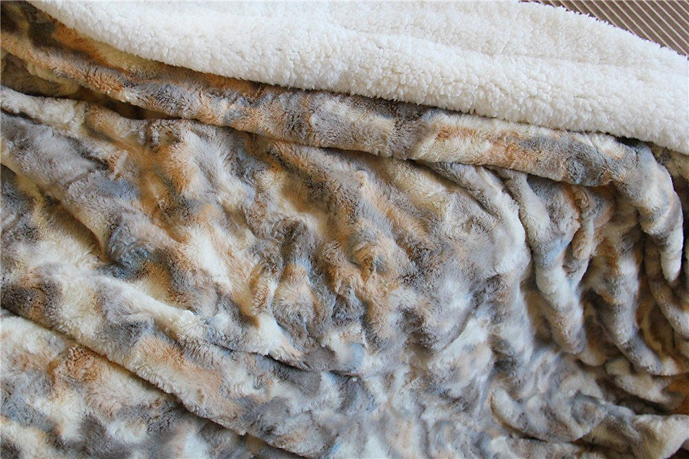 Tache Luxurious Russian Lynx Faux Fur Throw Blanket, photo 5 of 10
