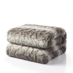 Tache Silver Snow Giraffe Faux Fur Throw Blanket, photo 2 of 9