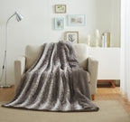 Tache Silver Snow Giraffe Faux Fur Throw Blanket