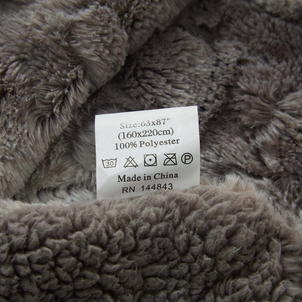 Tache Silver Snow Giraffe Faux Fur Throw Blanket, photo 9 of 9