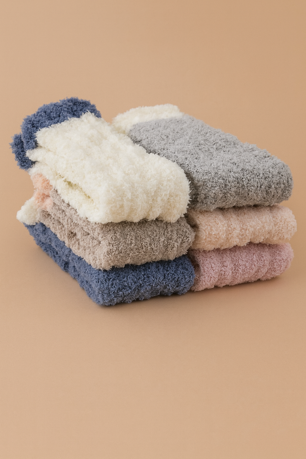 6-Pack Women's Fluffy Fuzzy Slipper Socks