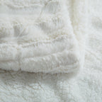 Tache white ivory polar faux fur sherpa throw blanket, photo 4 of 10