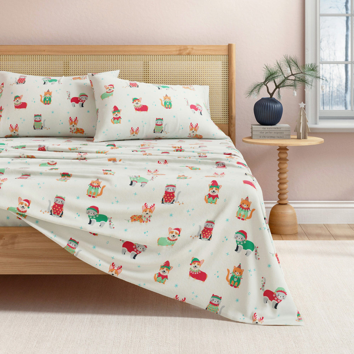 Turkish Cotton Christmas Flannel Sheet - Whittaker, photo 40 of 99