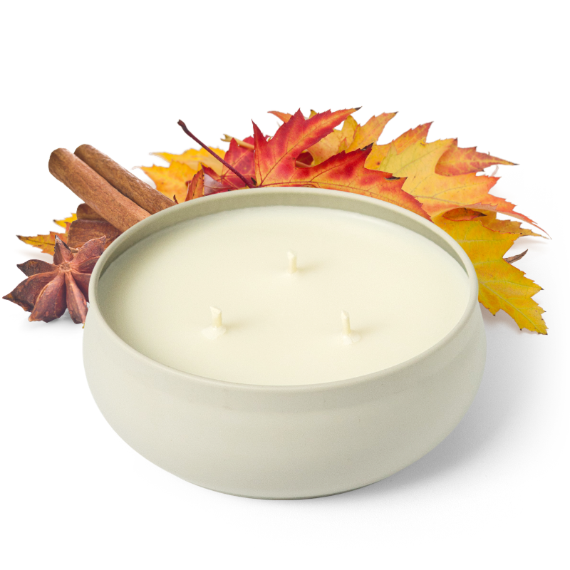 Flannel & Leaves 3-Wick Candle, photo 1 of 5
