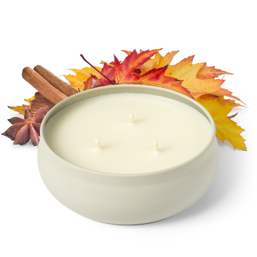 Flannel & Leaves 3-Wick Candle, photo 1 of 5