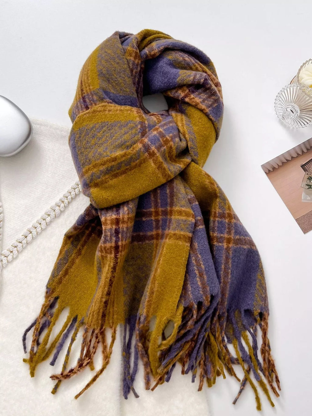 Warm Plaid Winter Scarf, photo 14 of 15