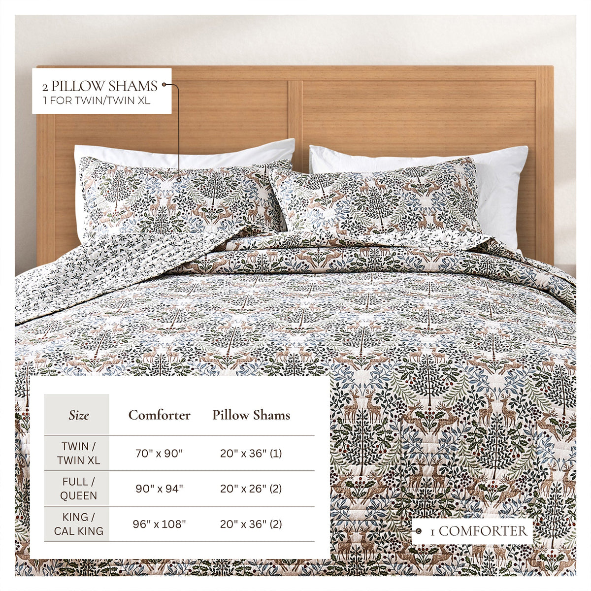 Reversible Christmas Comforter and Sham Set - Holiday Lodge, photo 105 of 120