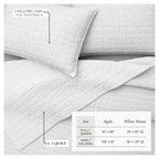 100% Cotton Honeycomb Waffle Garment Washed Quilt Set, photo 3 of 42