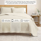 100% Cotton Honeycomb Waffle Garment Washed Quilt Set, photo 12 of 42