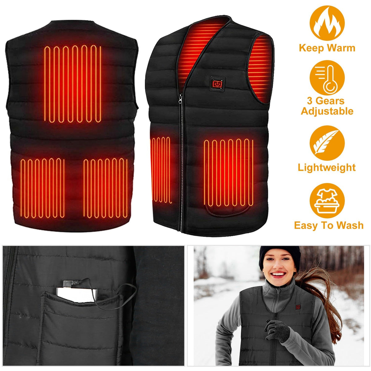 Unisex Heating Vest, photo 4 of 5
