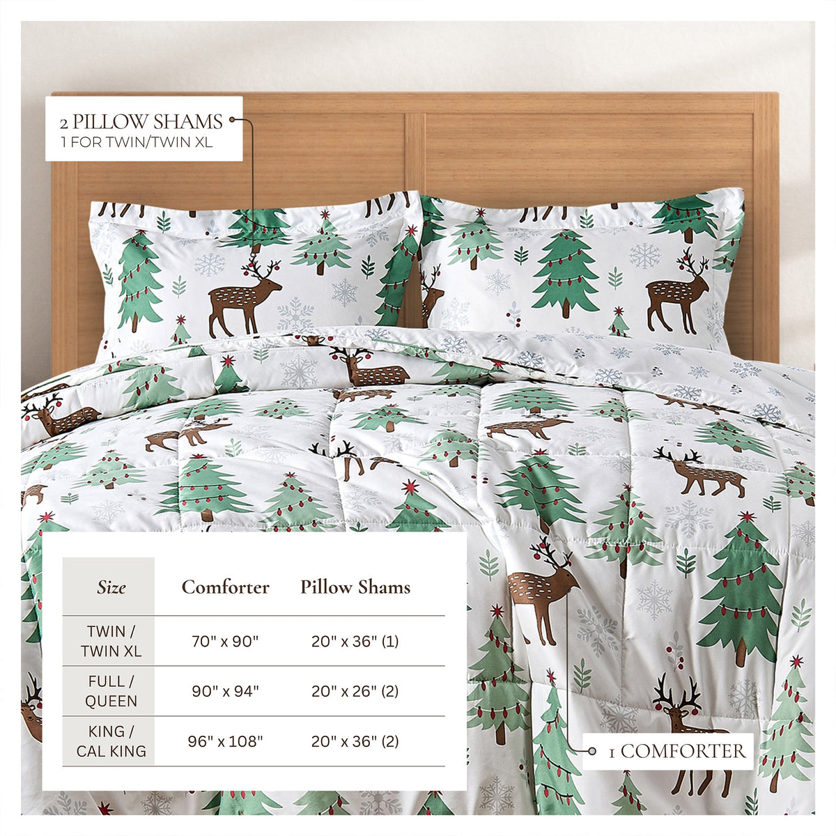 Reversible Christmas Comforter and Sham Set - Holiday Lodge, photo 81 of 120