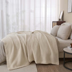 100% Cotton Waffle Weave Blanket - Mikala, photo 35 of 70