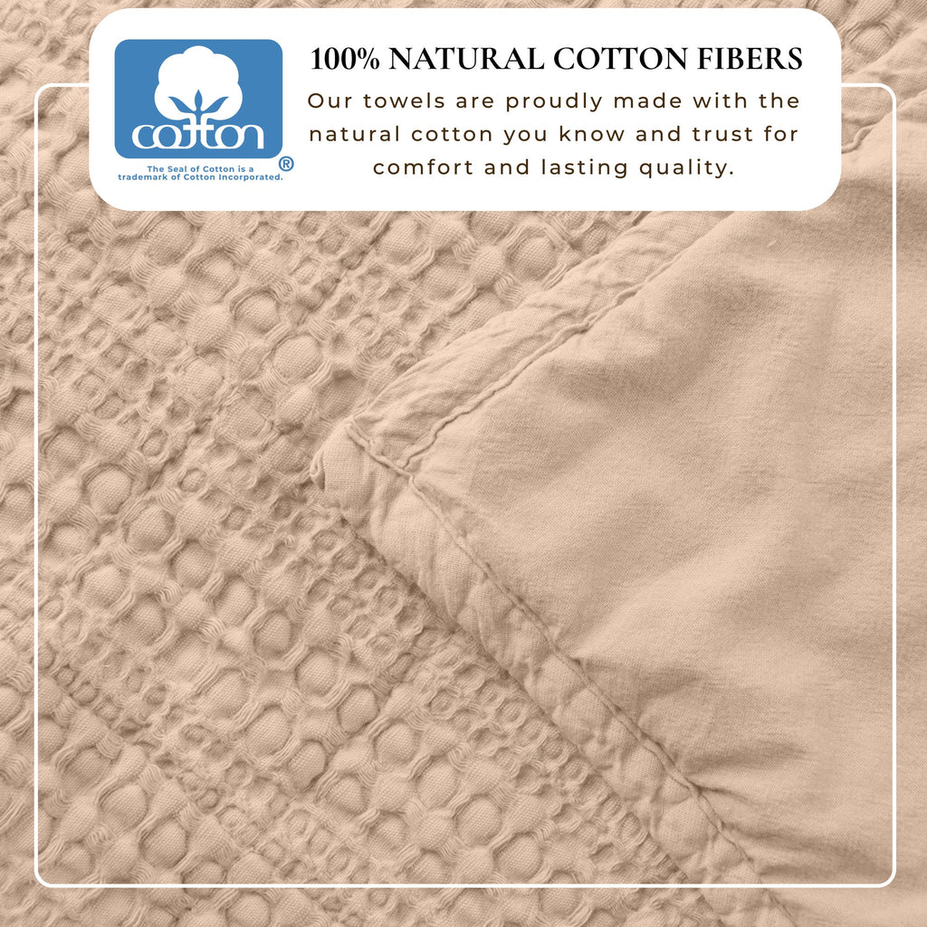 100% Cotton Honeycomb Waffle Garment Washed Quilt Set, photo 16 of 42