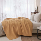 100% Cotton Waffle Weave Blanket - Mikala, photo 25 of 70
