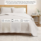 100% Cotton Honeycomb Waffle Garment Washed Quilt Set, photo 30 of 42