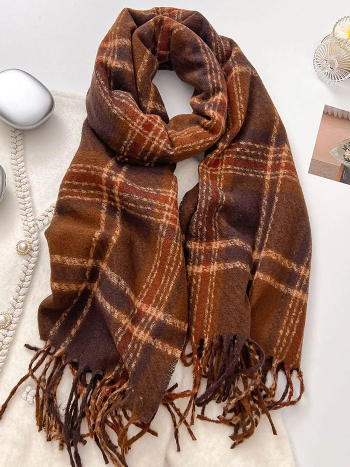 Warm Plaid Winter Scarf, photo 4 of 15