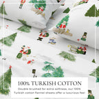 Turkish Cotton Christmas Flannel Sheet Set - Whittaker, photo 54 of 69