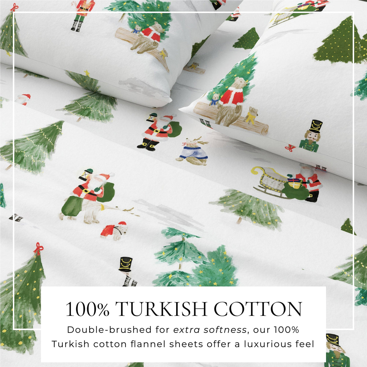 Turkish Cotton Christmas Flannel Sheet Set - Whittaker, photo 54 of 69