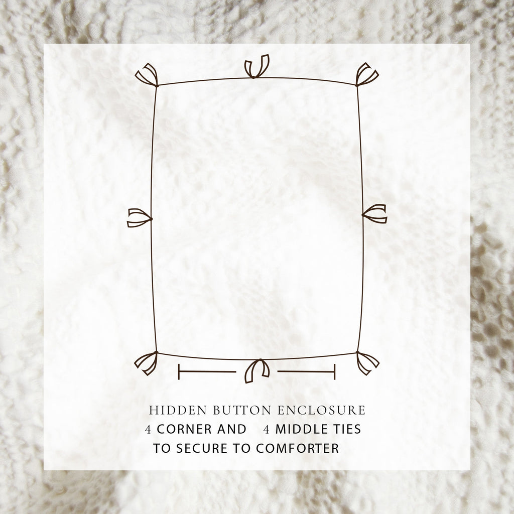 100% Cotton Honeycomb Waffle Duvet Set - Mattea, photo 11 of 42
