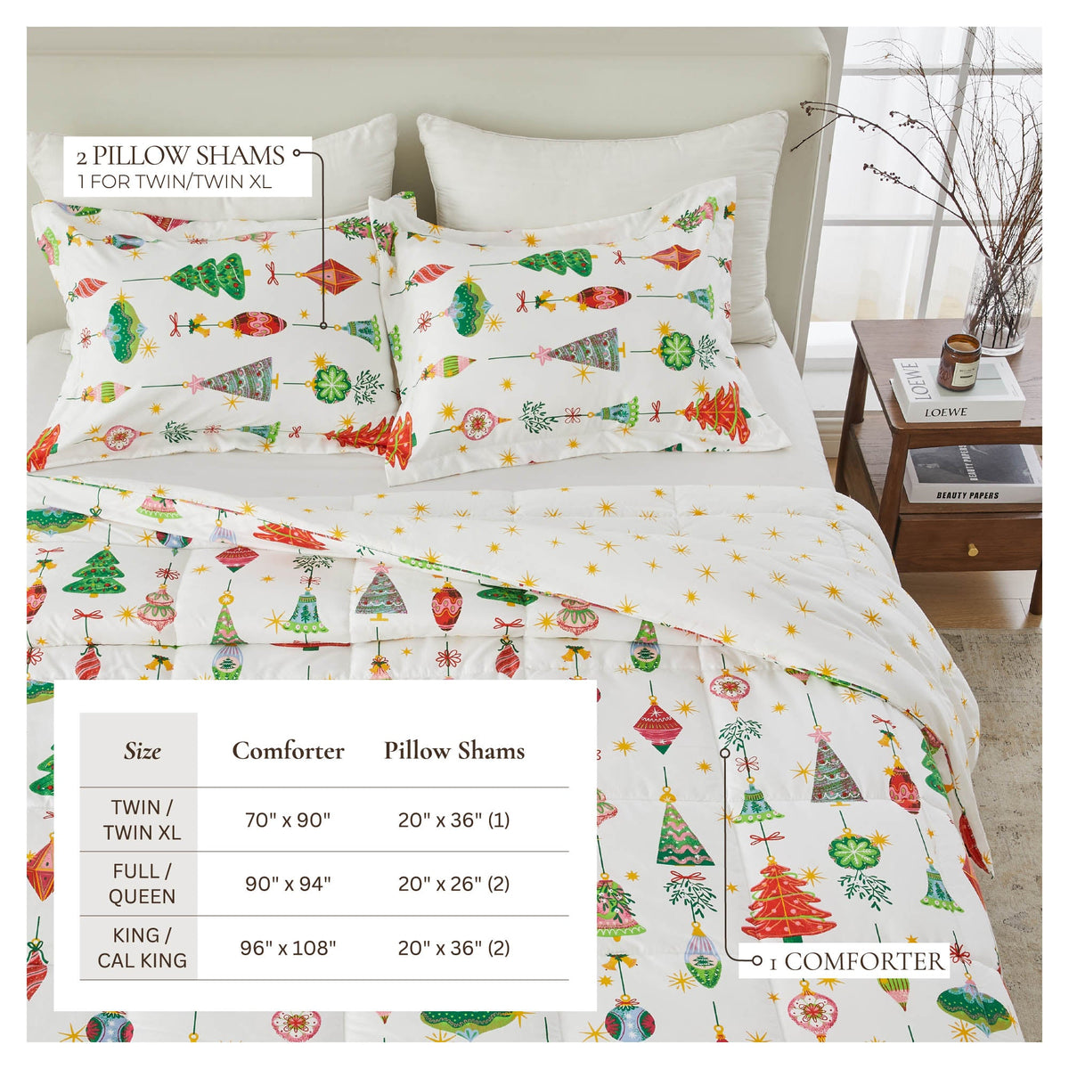 Reversible Christmas Comforter and Sham Set - Holiday Lodge, photo 70 of 120