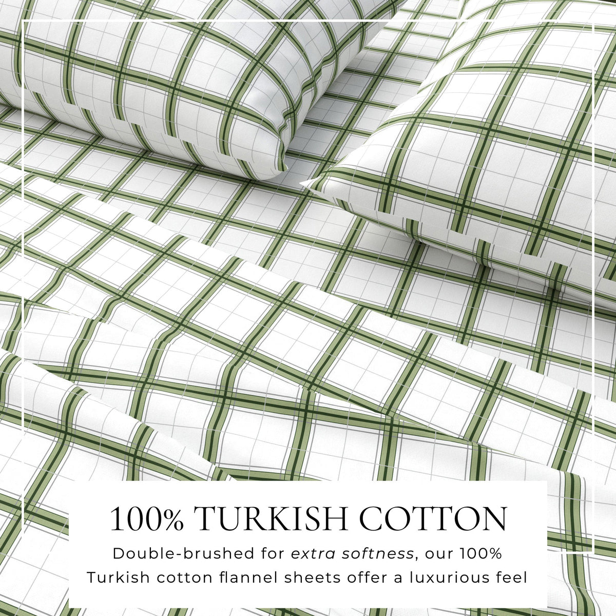 Turkish Cotton Flannel Sheet Set - Plaid & Stripe Collection, photo 14 of 30