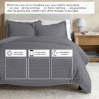 100% Cotton Honeycomb Waffle Duvet Set - Mattea, photo 42 of 42