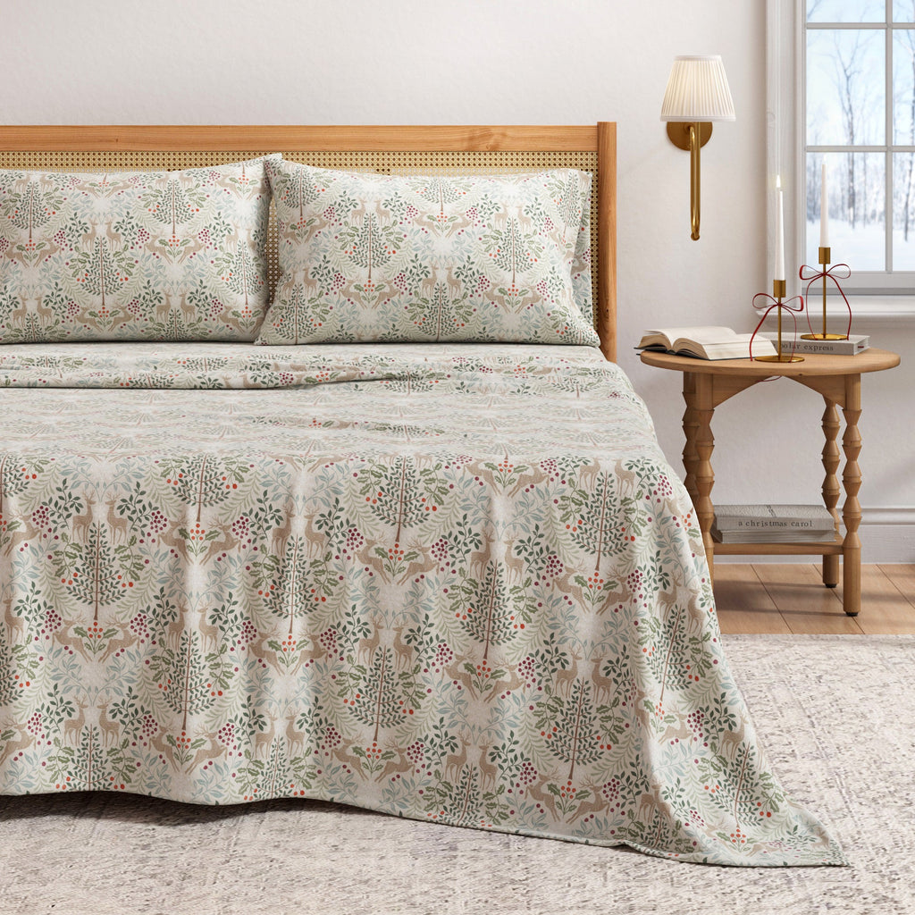 Turkish Cotton Flannel Sheet Set - Elevated Holiday, photo 37 of 48