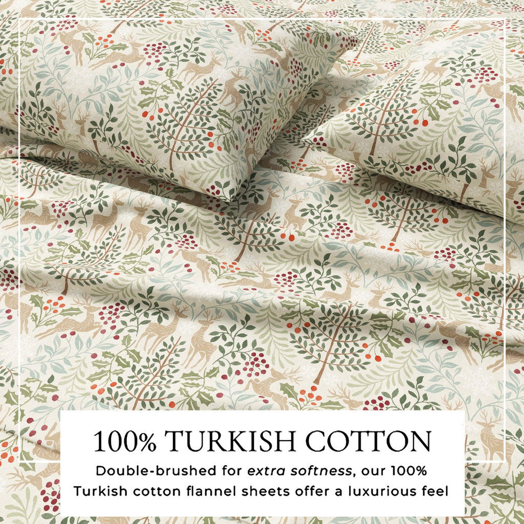 Turkish Cotton Flannel Sheet Set - Elevated Holiday, photo 42 of 48