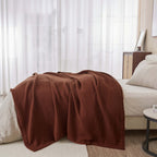 100% Cotton Waffle Weave Blanket - Mikala, photo 50 of 70